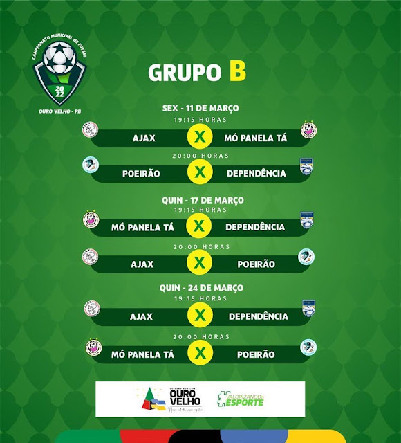 Esporte divulga calendário oficial de jogos para este ano