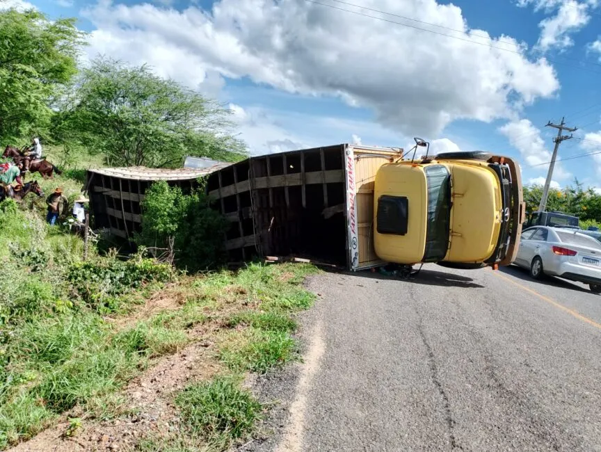 Em Monteiro Caminh O Boiadeiro Tomba Na Br Animais S O Resgatados