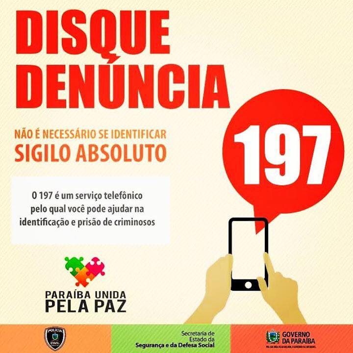 Mais de 1,6 mil chamados são registrados pelo ‘Disque Denúncia’