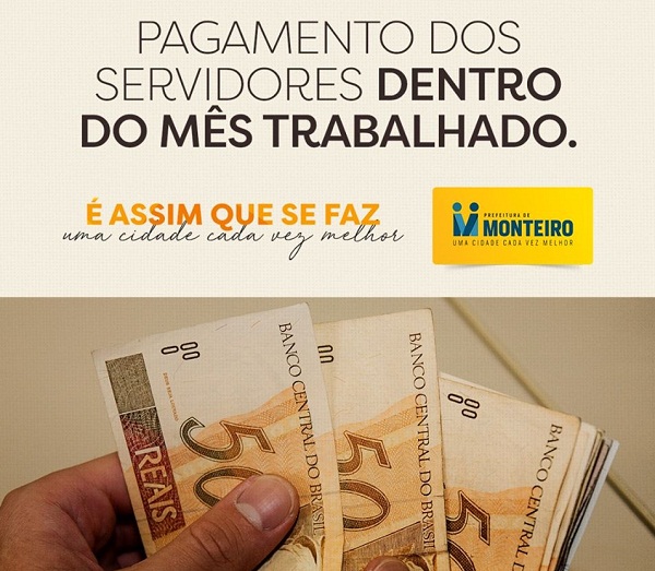 Prefeitura de Monteiro paga salários do mês de setembro nesta sexta e sábado