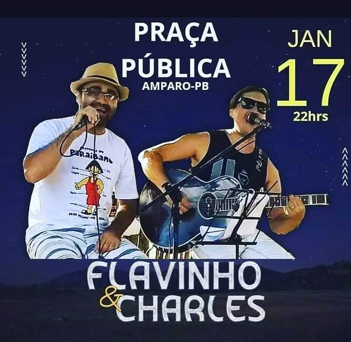 Praça Pública: Flavinho Lima e Charles Barbosa se apresentam nesta quinta-feira em Amparo