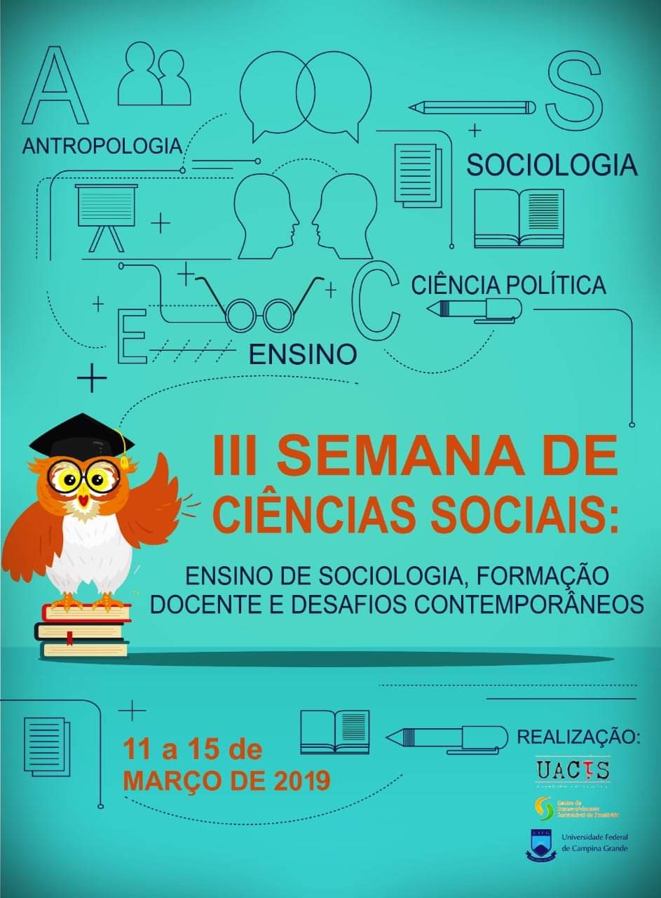 UFCG/SUMÉ: Unidade Academia de Ciências Sociais realiza a III Semana de Ciências Sociais