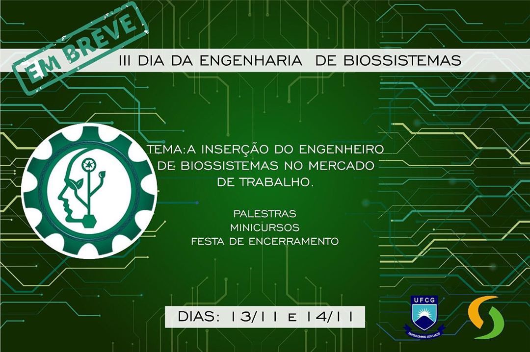 3º Dia da Engenharia de Biossistemas acontece nos dias 13 e 14 de novembro