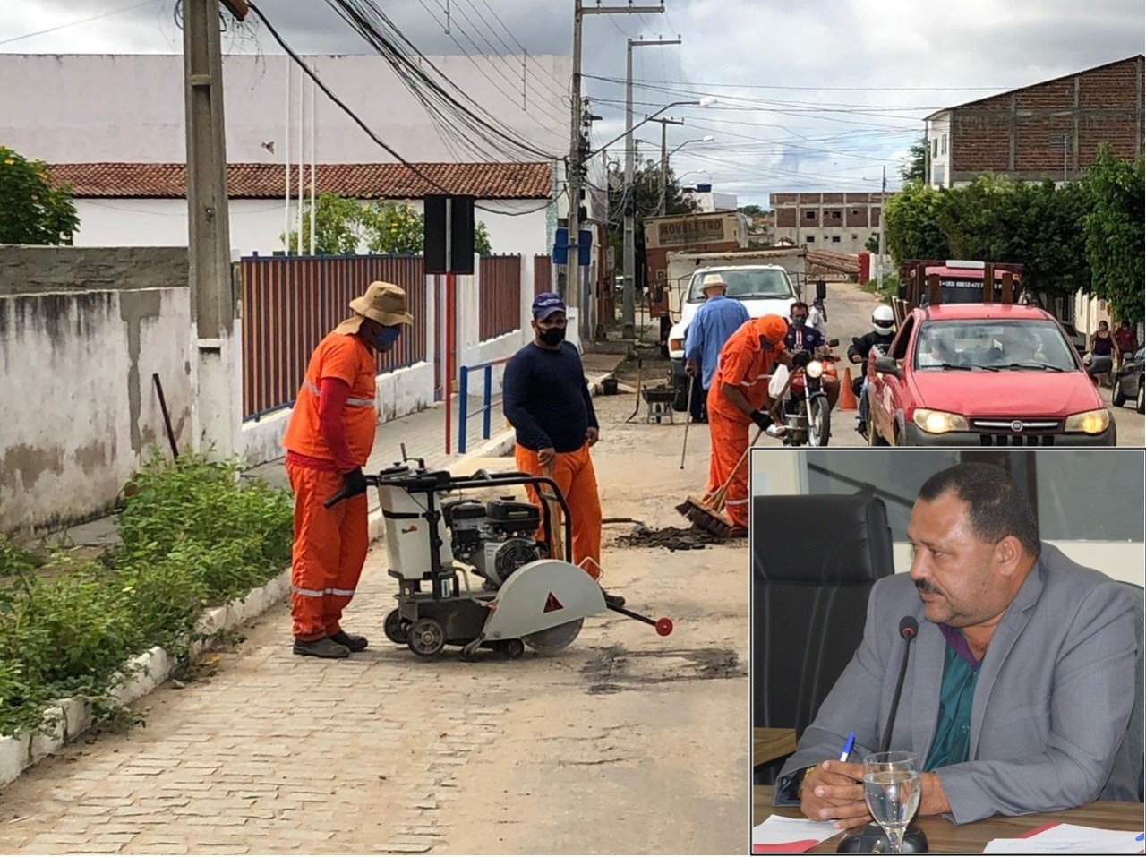 Após solicitação do vereador José Antônio, DER realiza operação tapa-buracos na Rua Hugo Santo Cruz