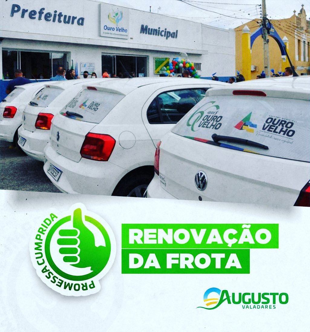 Prefeito de Ouro Velho cumpre promessa de campanha e anuncia renovação da frota de veículos