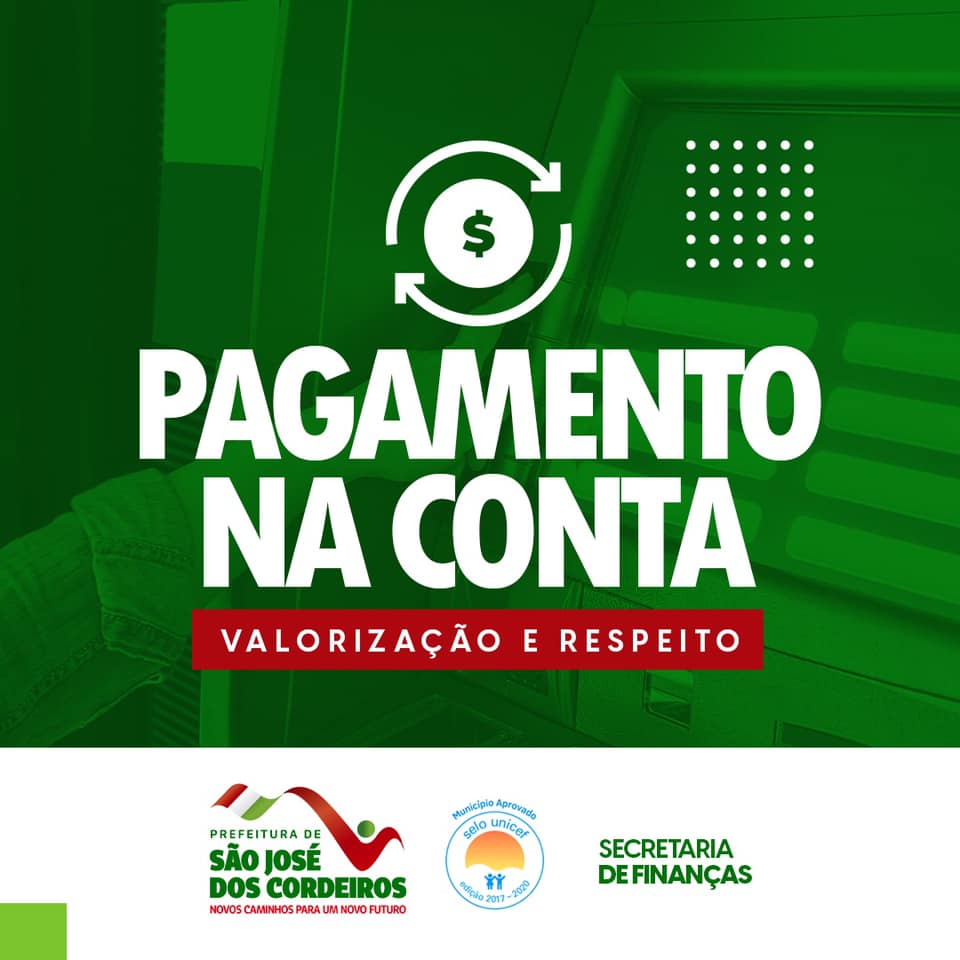 Prefeitura de São José dos Cordeiros paga salários dos servidores municipais