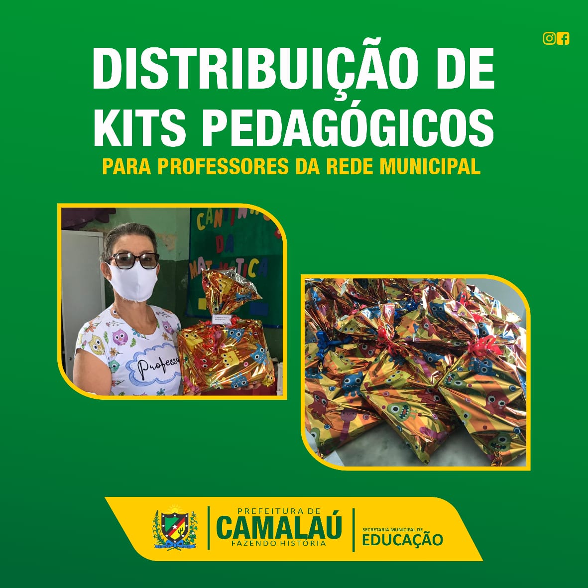 Secretaria de Educação faz distribuição de kits pedagógicos para professores em Camalaú