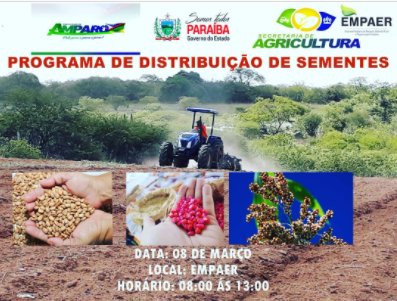 Agricultores de Amparo serão beneficiados com entrega de sementes