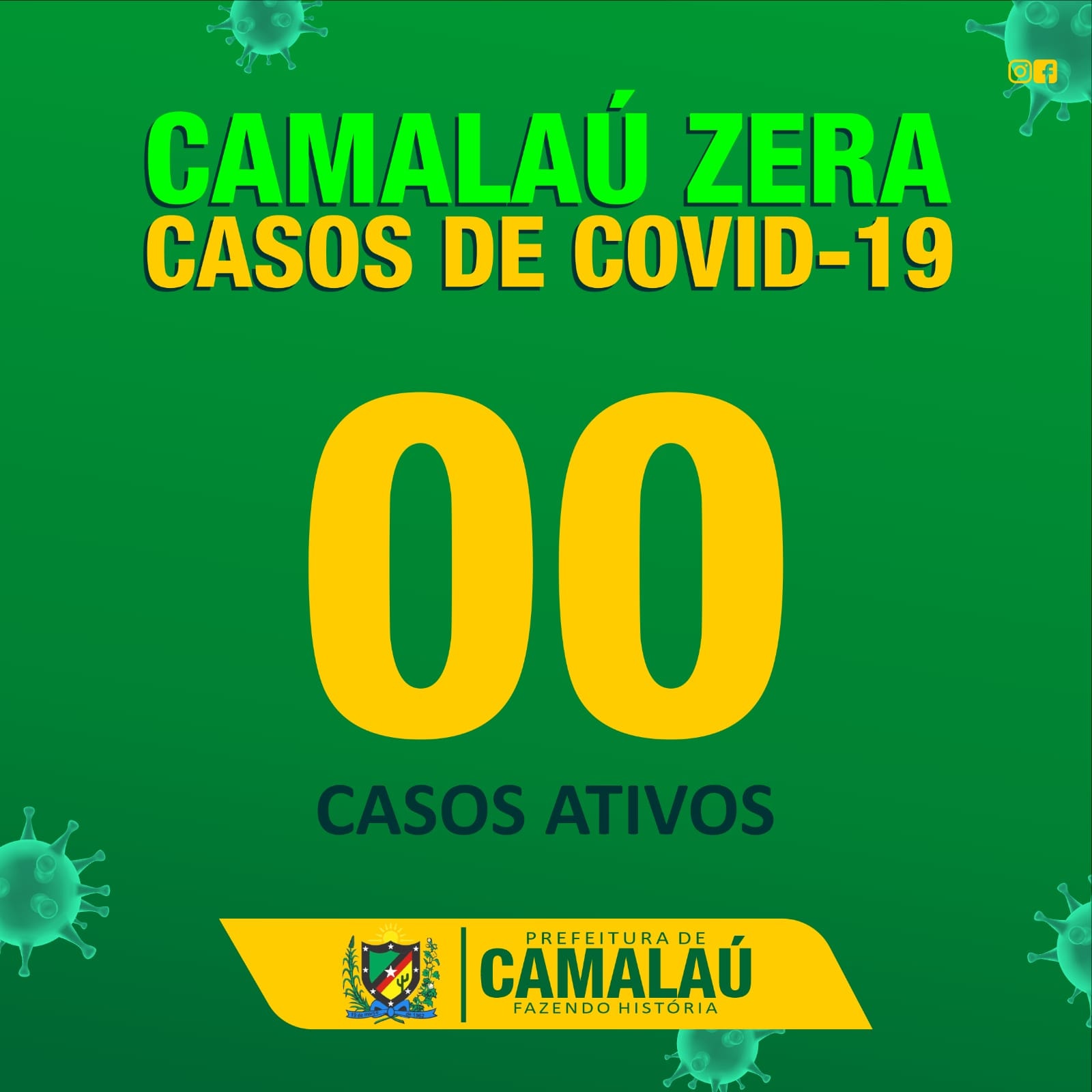 Camalaú zera os casos ativos de Covid-19 