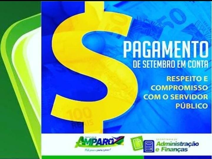 Prefeitura de Amparo anuncia pagamento dos servidores referente ao mês de setembro