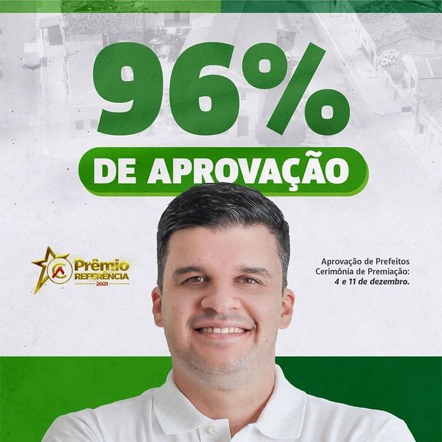 Prêmio Referência: Prefeito de Ouro Velho tem aprovação de 96%