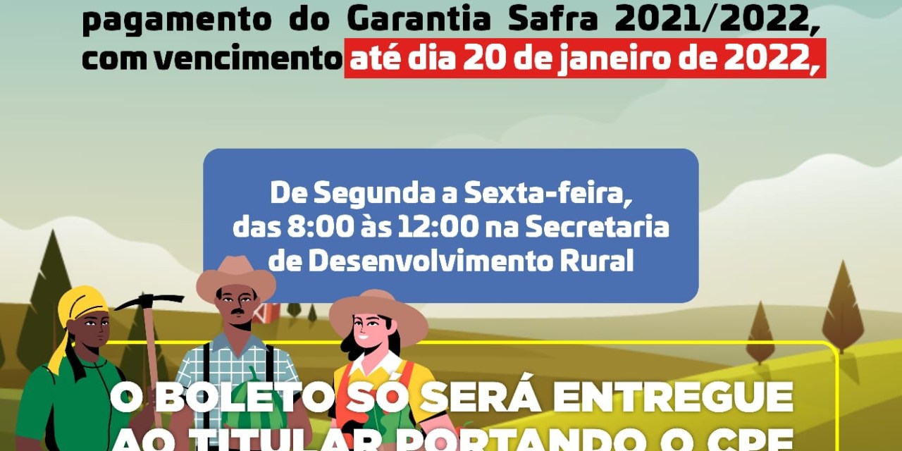 Ouro Velho: boletos do Garantia Safra já estão disponíveis