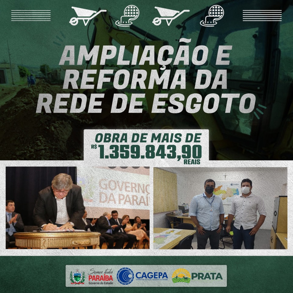 Prefeito de Prata assina convênio de mais de 1 milhão de reais para revitalização e ampliação da rede de água e esgoto 