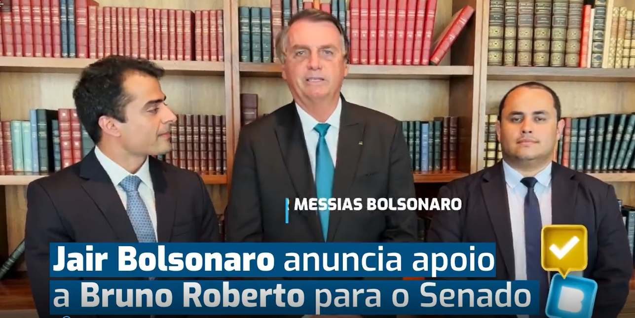 Bolsonaro declara apoio a pré-candidatura de Bruno Roberto ao Senado