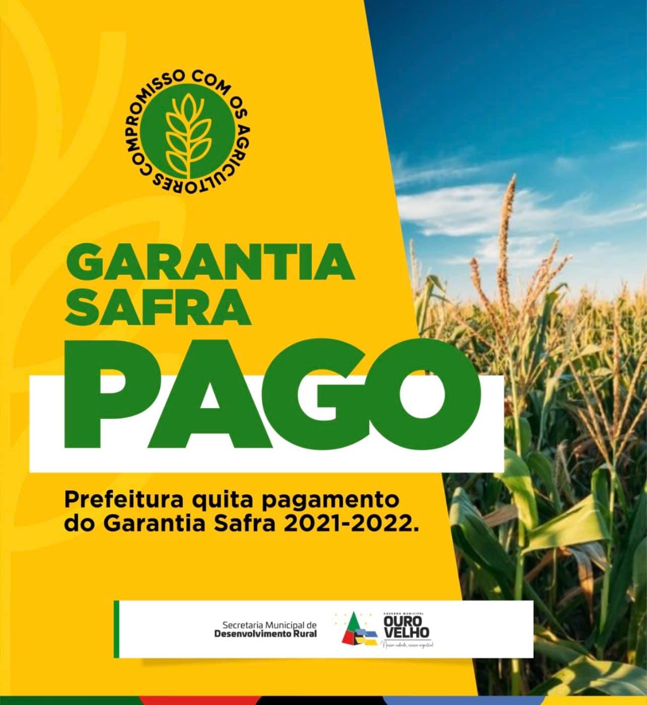 Prefeitura de Ouro Velho realiza pagamento de todas as parcelas do garantia-safra 2021/2022