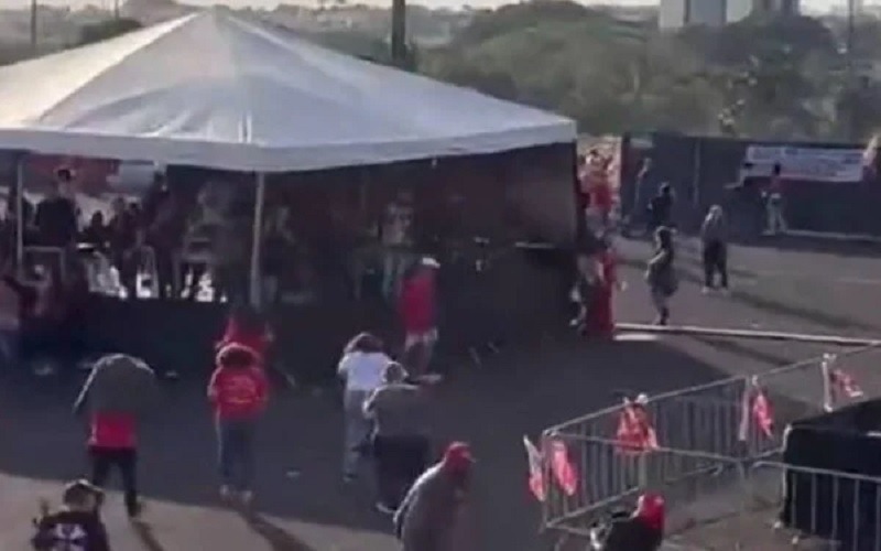Drone joga fezes e urina no público antes de evento com Lula
