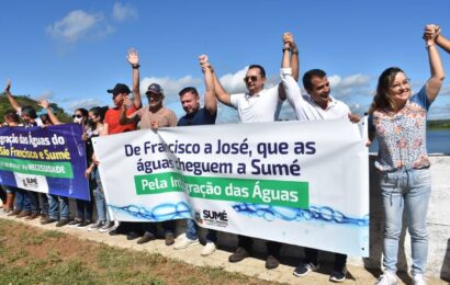 Sumé: Prefeito Éden Duarte quer ramal da Transposição do Rio São Francisco para o município e faz ato popular