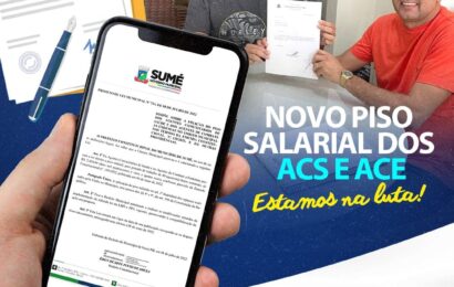 Prefeito entrega projeto do novo piso dos ACS e ACE ao presidente da Câmara de Vereadores de Sumé