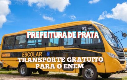 Prefeitura de Prata disponibilizará transporte para o ENEM