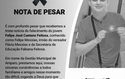 Prefeitura de Amparo decreta luto em virtude do falecimento do jovem Felipe Messias