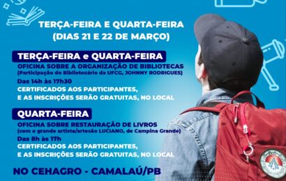 Em Camalaú: II Seminário Educar Para a Vida oferta oficinas de aprendizado para a população