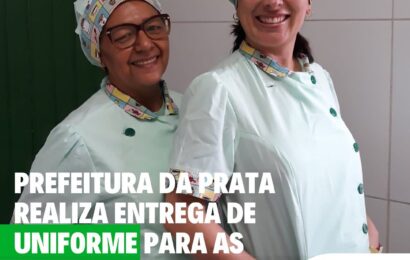 Prefeitura de Prata realiza entrega de uniformes para merendeiras