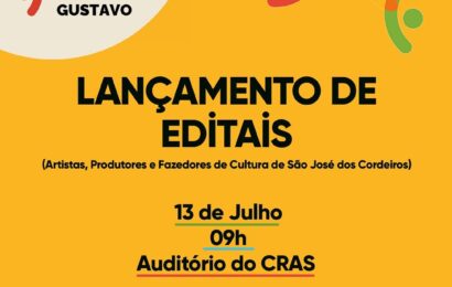Prefeitura de São José dos Cordeiros irá lançar editais da Lei Paulo Gustavo
