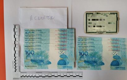 ​Jovem é preso pela Polícia Federal com R$ 1.000 em notas falsas na Paraíba