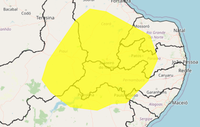 Inmet prorroga alerta de vendaval para 113 municípios paraibanos