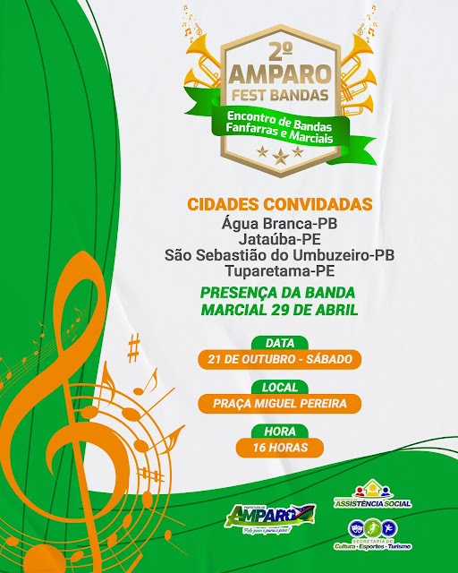 Prefeitura de Amparo realiza o 2º Amparo Fest Bandas neste sábado