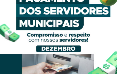 Prefeito de Amparo anuncia antecipação de pagamento de dezembro para esta quinta-feira