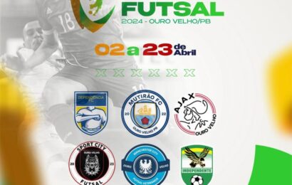 Campeonato Municipal Aberto de Futsal de Ouro Velho terá início nesta terça e competição promete agitar os desportistas do município