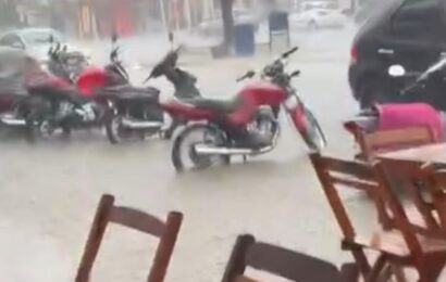 Chuva intensa, trovões e alagamentos em Monteiro causam transtornos na cidade
