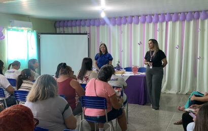 Secretarias de Saúde e Assistência Social de Amparo promovem palestra em alusão ao Agosto Lilás