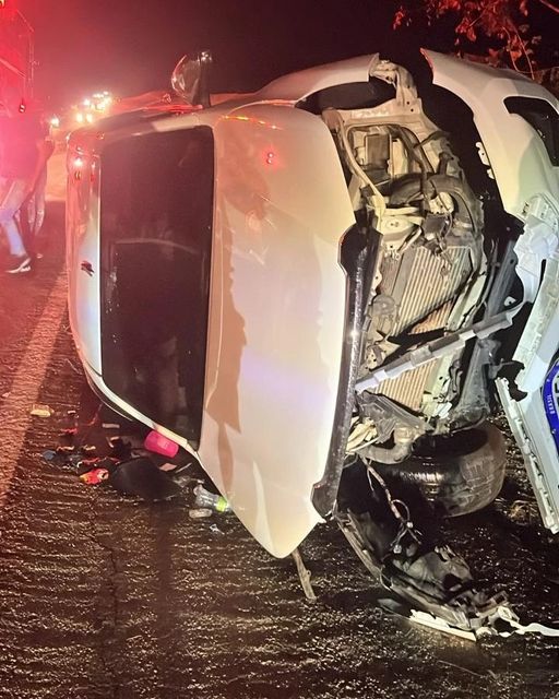 Um grave acidente foi registrado na noite desta sexta-feira na BR-412 próximo a entrada para o município de Prata