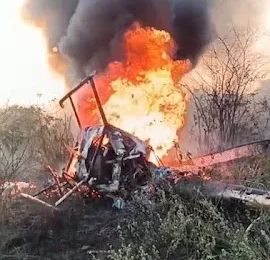 Helicóptero cai na zona rural de Caruaru