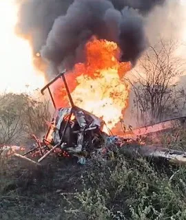 Helicóptero cai na zona rural de Caruaru