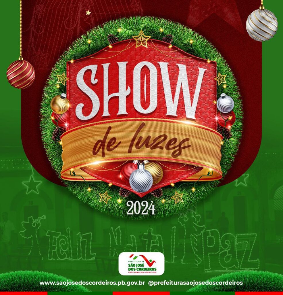 São José dos Cordeiros dá início ao “Show de Luzes 2024” nesta quarta-feira