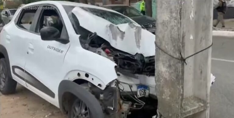 Homem bate em poste, fere quatro pessoas e tenta fugir pelo telhado em Campina Grande