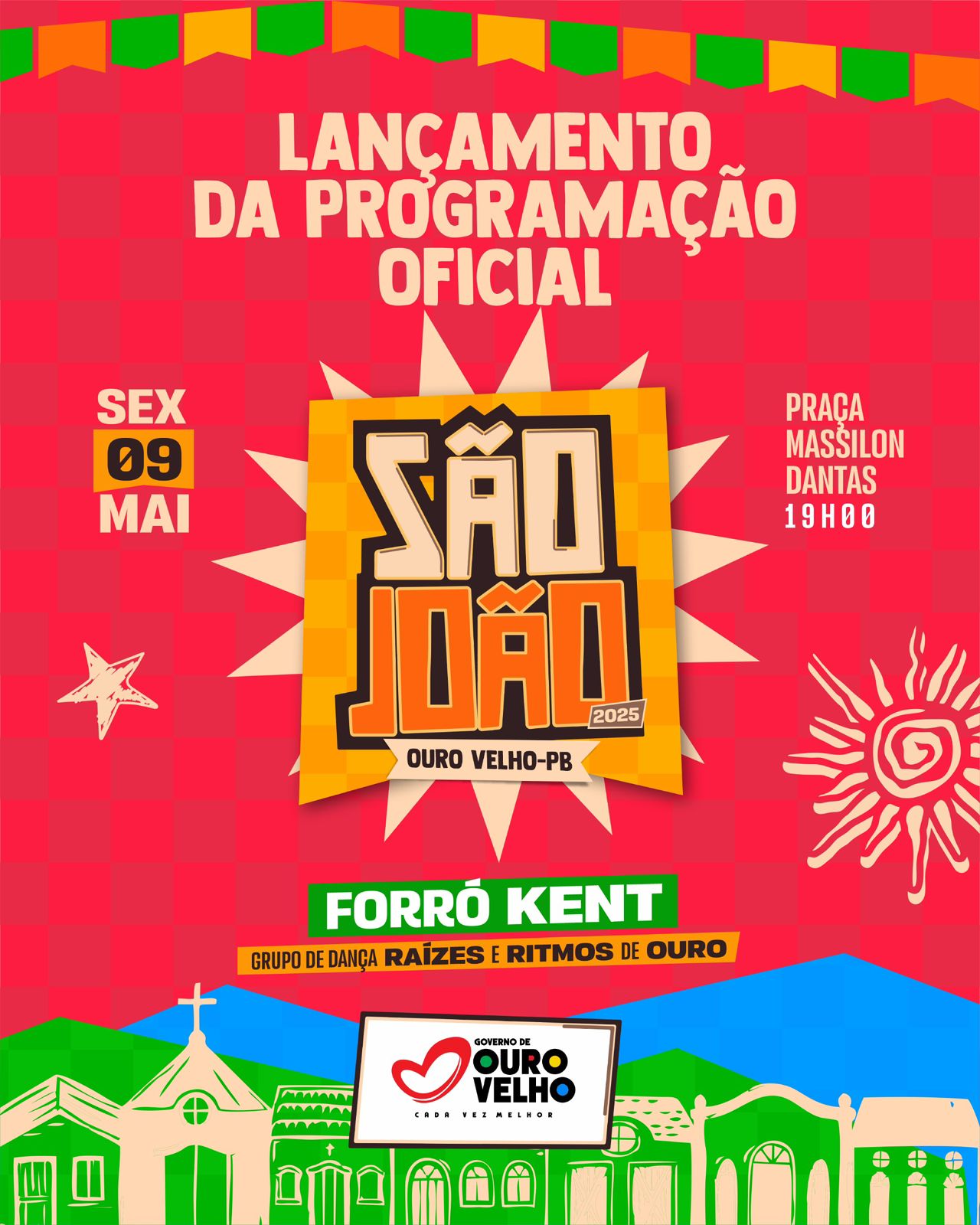 Prefeito Dr. Júnior anuncia programação do São João de Ouro Velho 2025 nesta sexta-feira