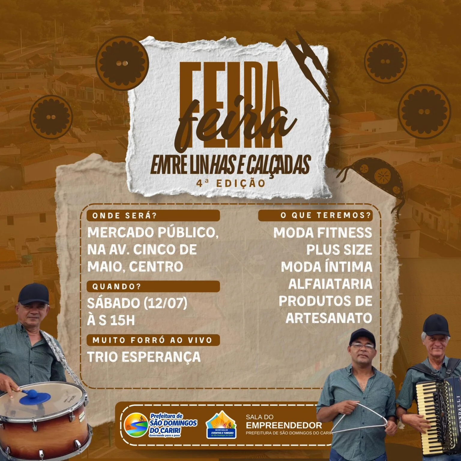 4ª Edição da feira “Entre Linhas e Calçadas” acontece neste próximo sábado em São Domingos do Cariri