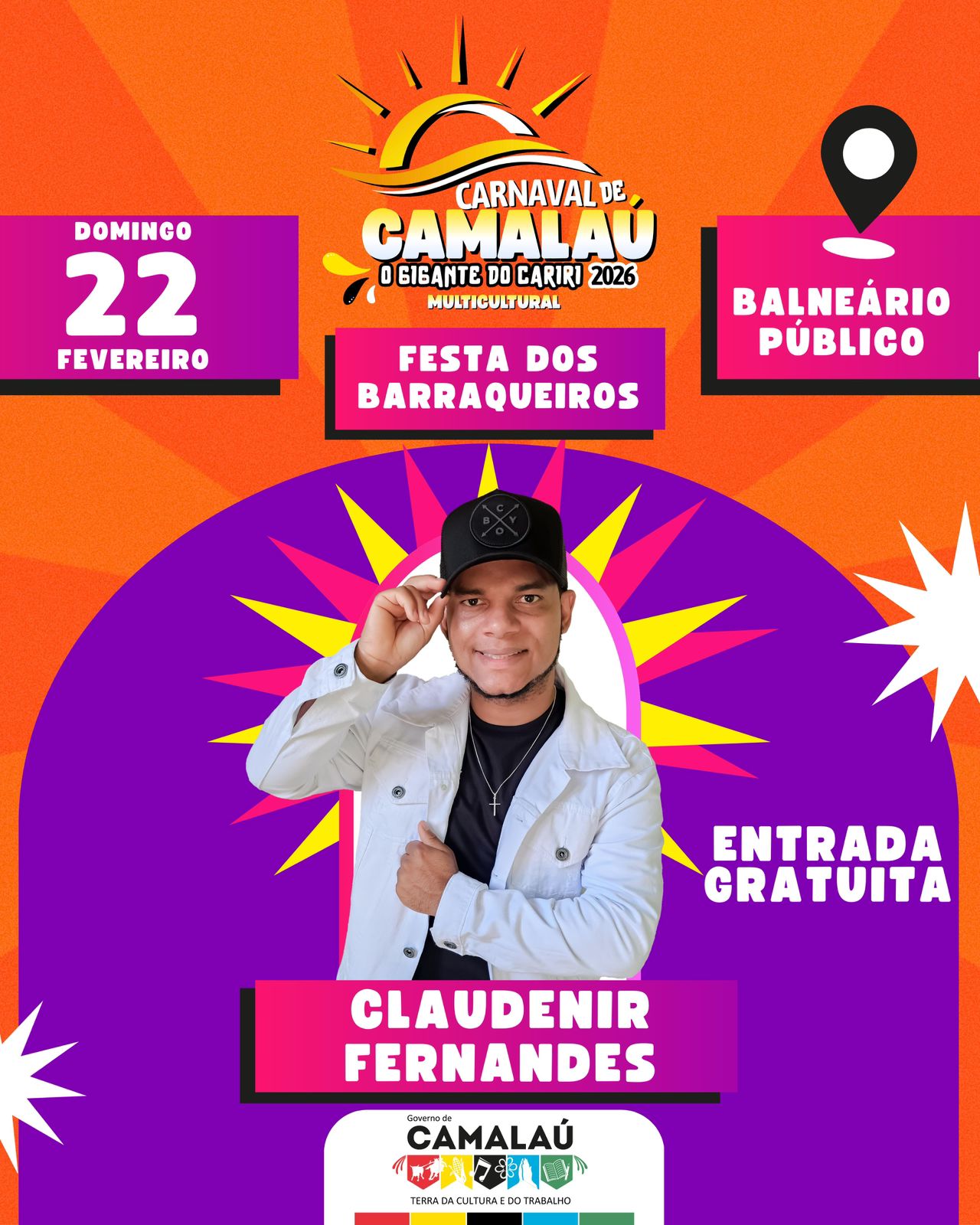Festa dos Trabalhadores do Carnaval acontece neste domingo no Balneário Público de Camalaú