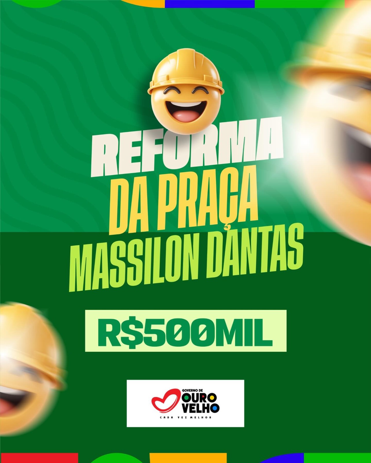 Prefeito Dr. Júnior anuncia reforma da Praça Massilon Dantas com investimento de R$ 500 mil em Ouro Velho