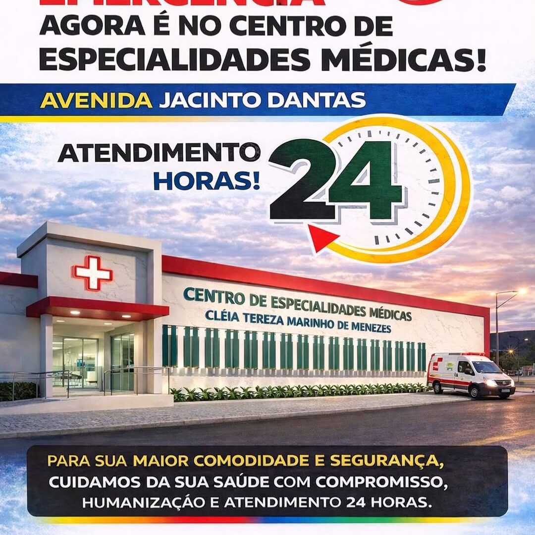 Atendimento de Urgência e Emergência passa a funcionar 24h no Centro de Especialidades Médicas em Ouro Velho