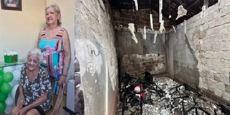 Idosa de 90 anos e filha morrem em incêndio em Cajazeiras; fogo pode ter começado em ventilador