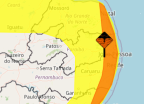 Meteorologia emite alerta de previsão de chuvas intensa em 149 municípios da Paraíba