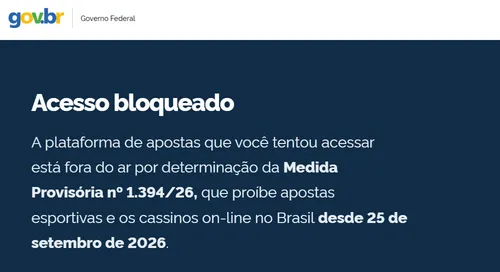 Bets são bloqueadas no Brasil nesta terça-feira, após determinação do Governo Federal